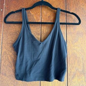 lululemon Align Tank Top with Built-In Bra Black V-Neck Crop Top